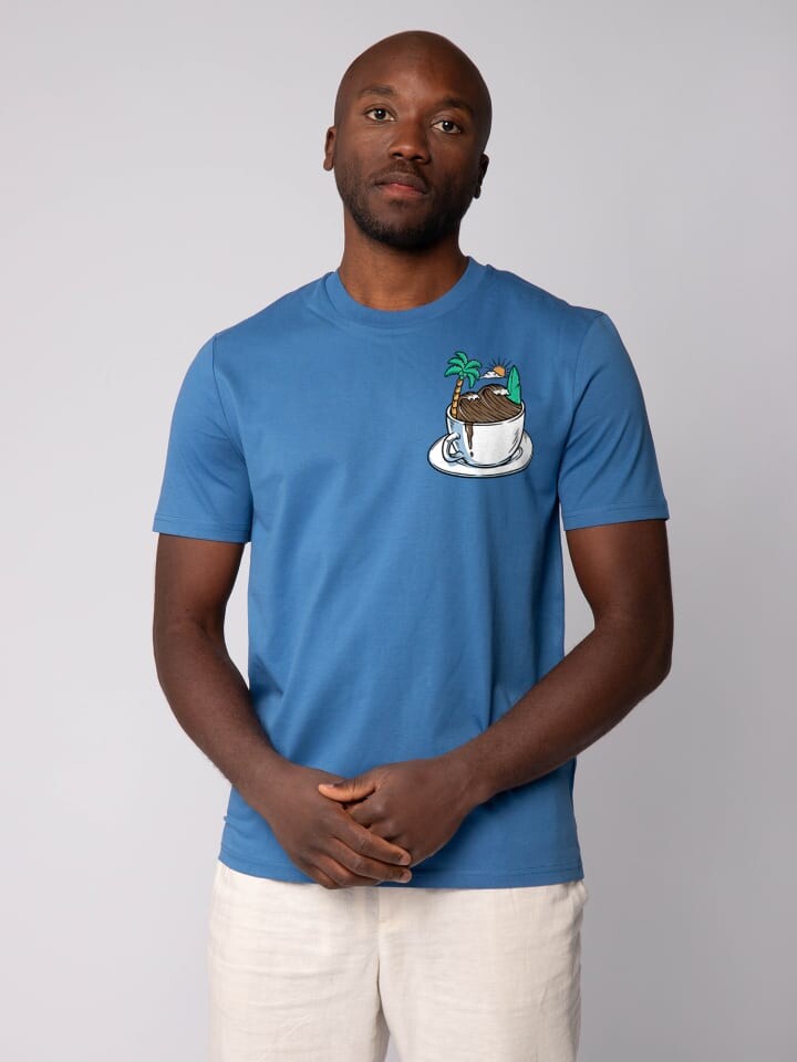 

Футболка wat Apparel T-Shirt Coffee waves, цвет Bright Blue