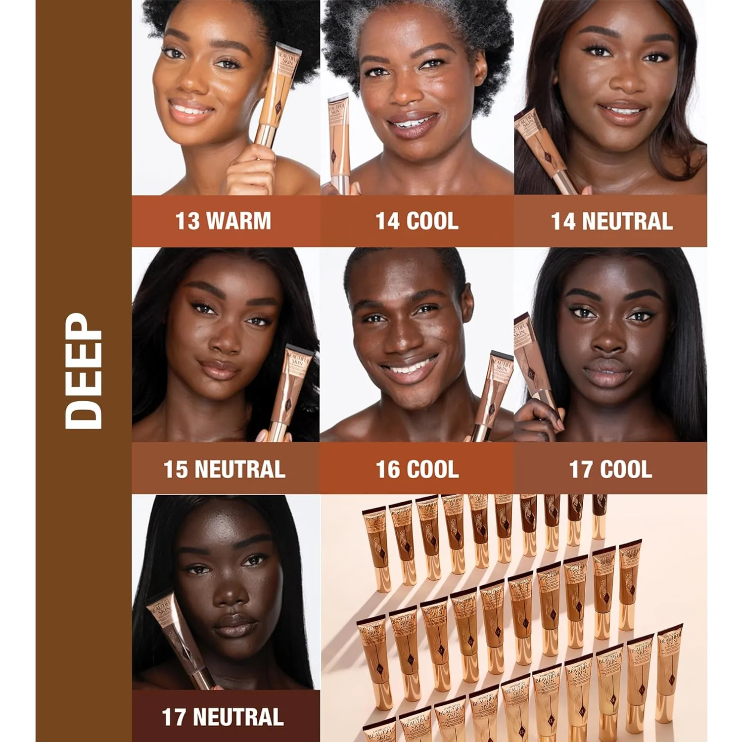 Charlotte Tilbury Beautiful Skin тональный крем среднего покрытия с увлажняющим эффектом, 15 Neutral - Deep with neutral-golden undertones — фото 3