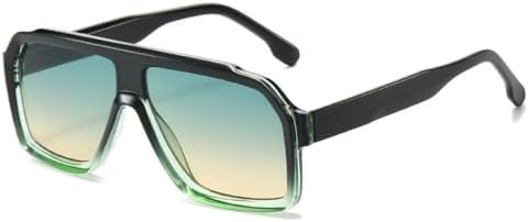 

Солнцезащитные очки 2027 квадратной формы для женщин, двухцветная оправа, женские солнцезащитные очки, мужские солнцезащитные очки с защитой от УФ-излучения UV400 MTZJH, Green