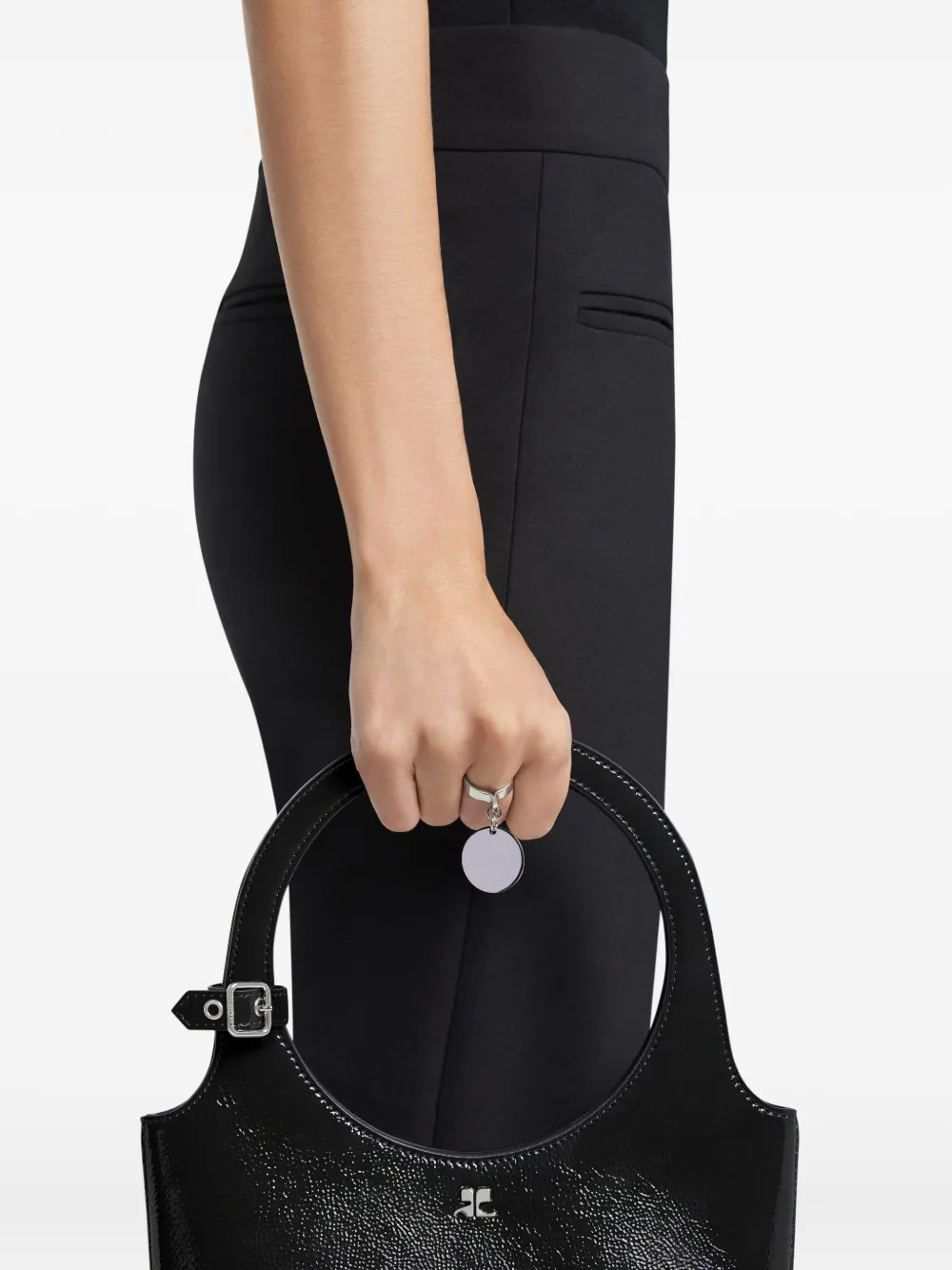 

Кольцо с круглым декором Courrèges, серебряный