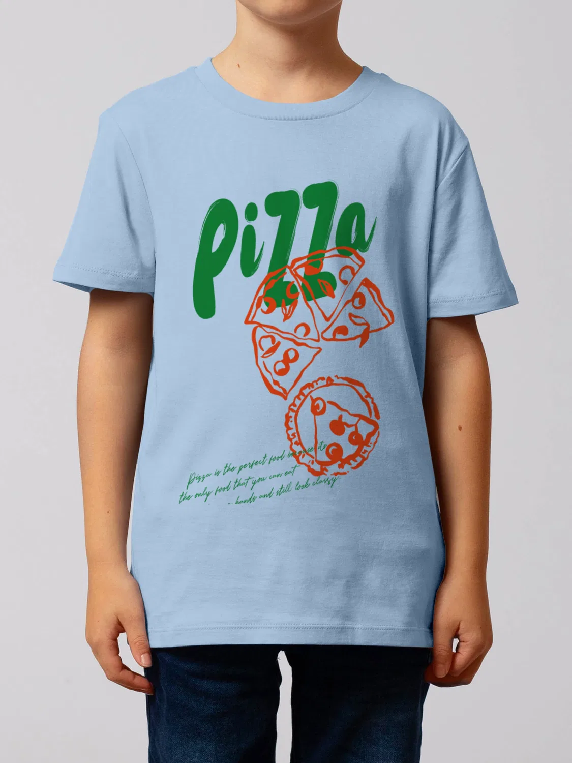 Футболка 'Pizza' Watabout.Kids, Light Blue — фото 2