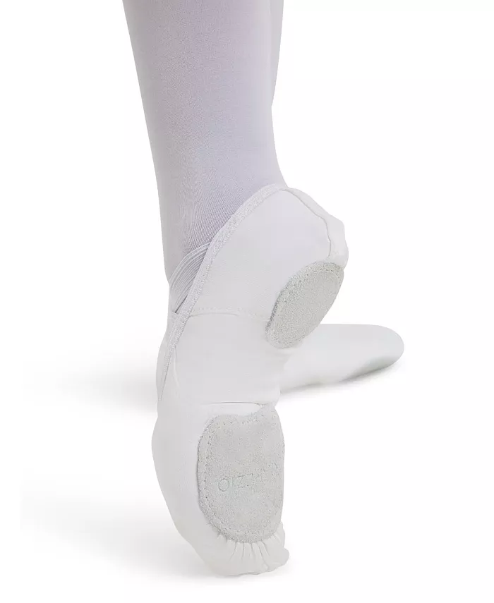 Детские балетки Hanami из холста, цвет "мокко" Capezio, белый — фото 4