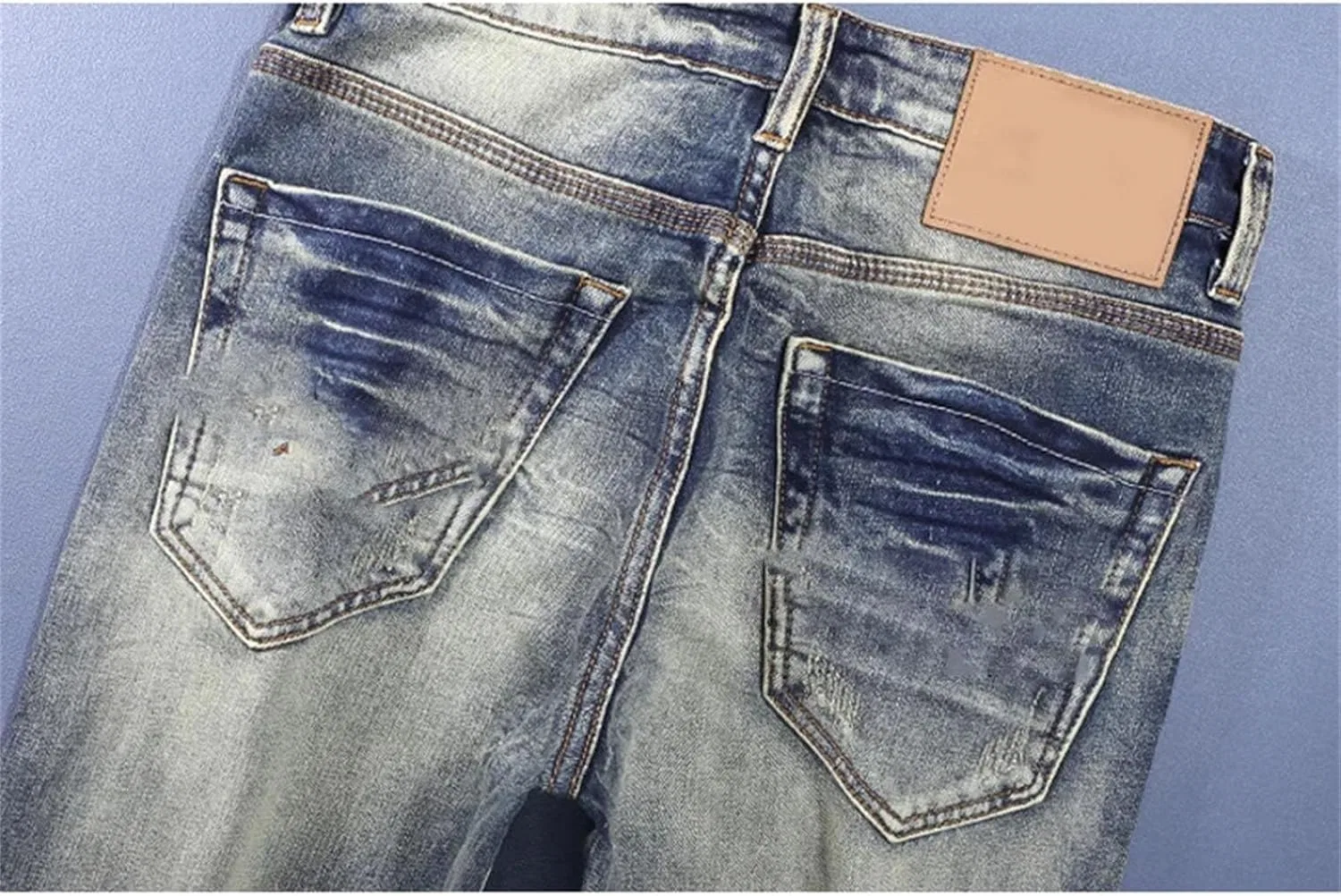 Джинсы stretch, Retro Washed Blue — фото 2