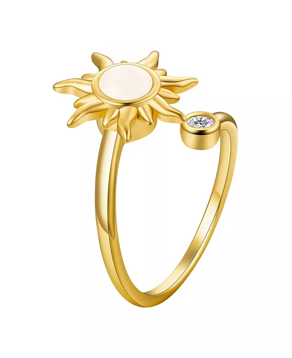 

Кольцо с искусственным опалом и кубическим цирконием Unwritten, gold