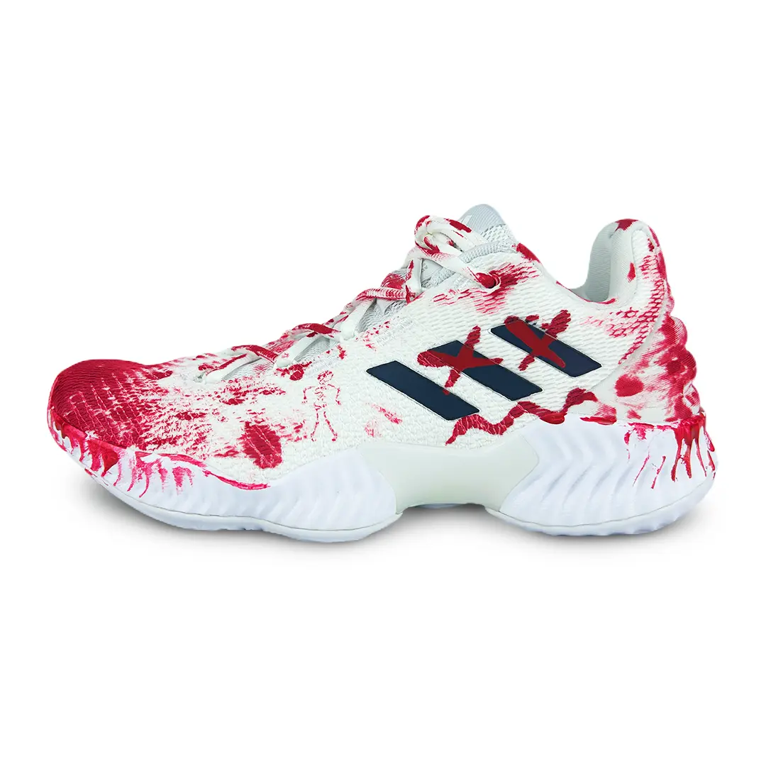

Adidas Баскетбольные кроссовки Pro Bounce 2018 Kenshin Yifeng с низким верхом и амортизацией, противоскользящие, мужские, белые, красные