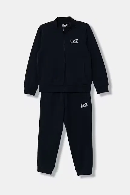 Спортивный костюм хлопковый EA7 Emporio Armani, синий
