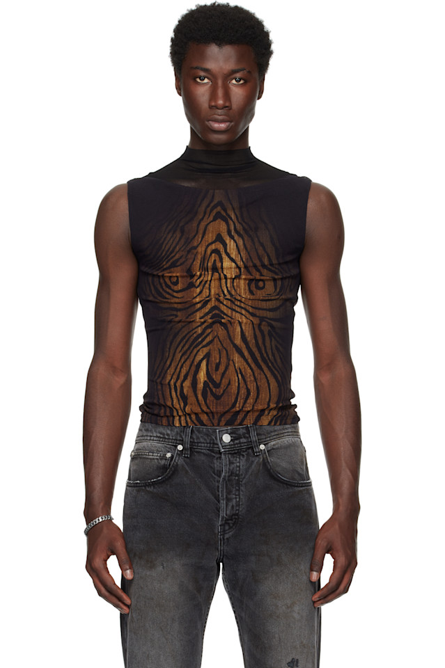 

Деревянный водолазка Jean Paul Gaultier, мультиколор