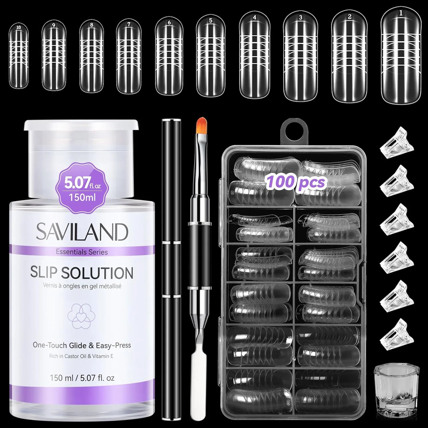 Жидкость для полигеля «Slip Solution» 150 мл от SAVILAND Saviland, 150 Ml White Forms