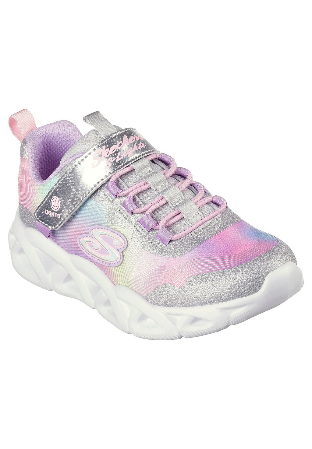 

Кроссовки низкие Lights Twisty Brights Skechers, smlt серебристый мульти