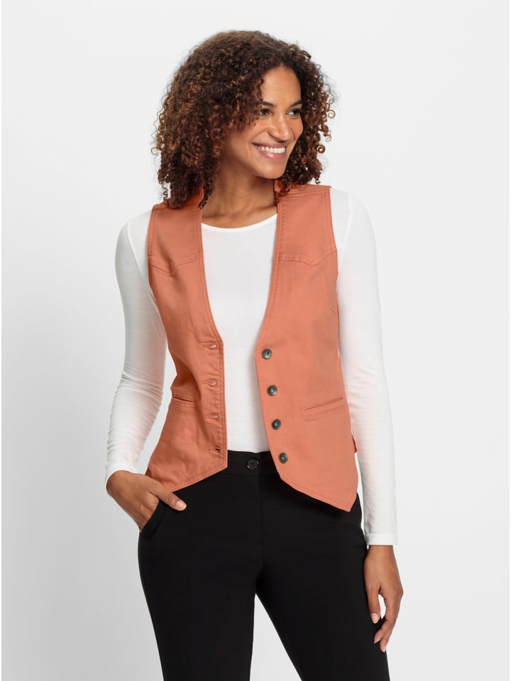 

WITT WEIDEN Джинсовый жилет цвета папайи