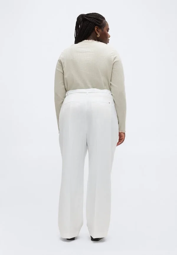 Брюки с широкими штанинами из льняной смеси Tommy Hilfiger Curve, Optic White — фото 3