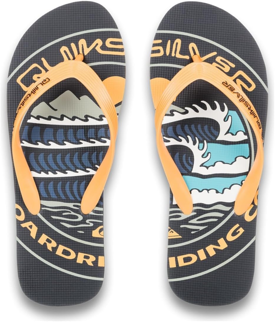 Мужские вьетнамки Quiksilver, черный/желтый — фото 3