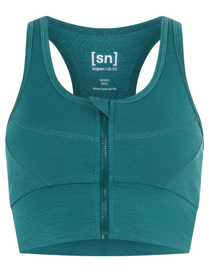 

Майка supernatural Merino Bra W MOTION ZIP, зеленый