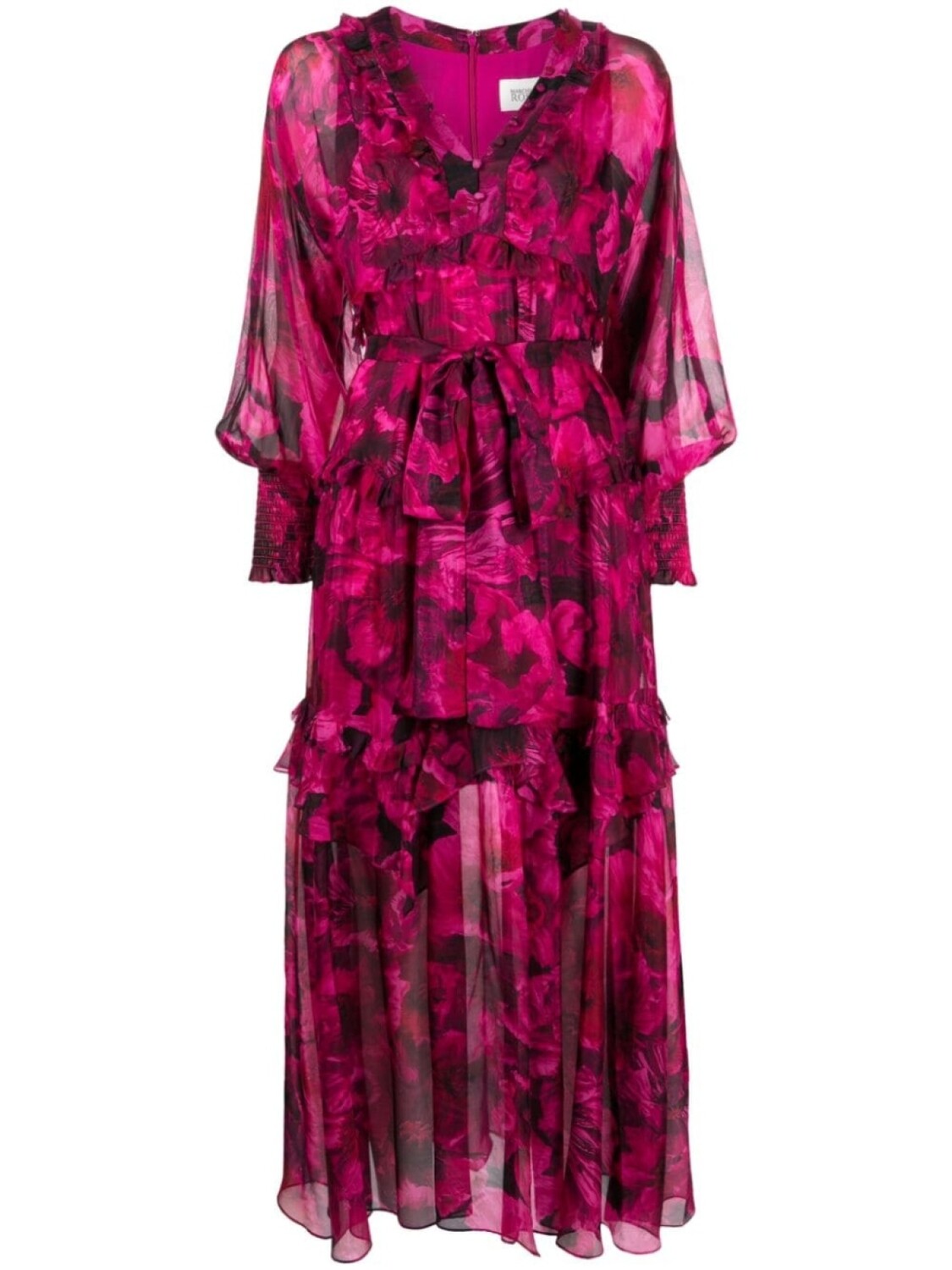 

Marchesa Rosa платье макси Leilani с цветочным принтом, розовый
