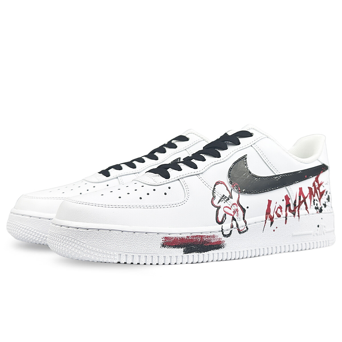 Кроссовки Nike Air Force 1 Skateboarding Shoes Unisex Low-top Black/Dark Obsidian/Total Orange, черный/оранжевый — фото 3
