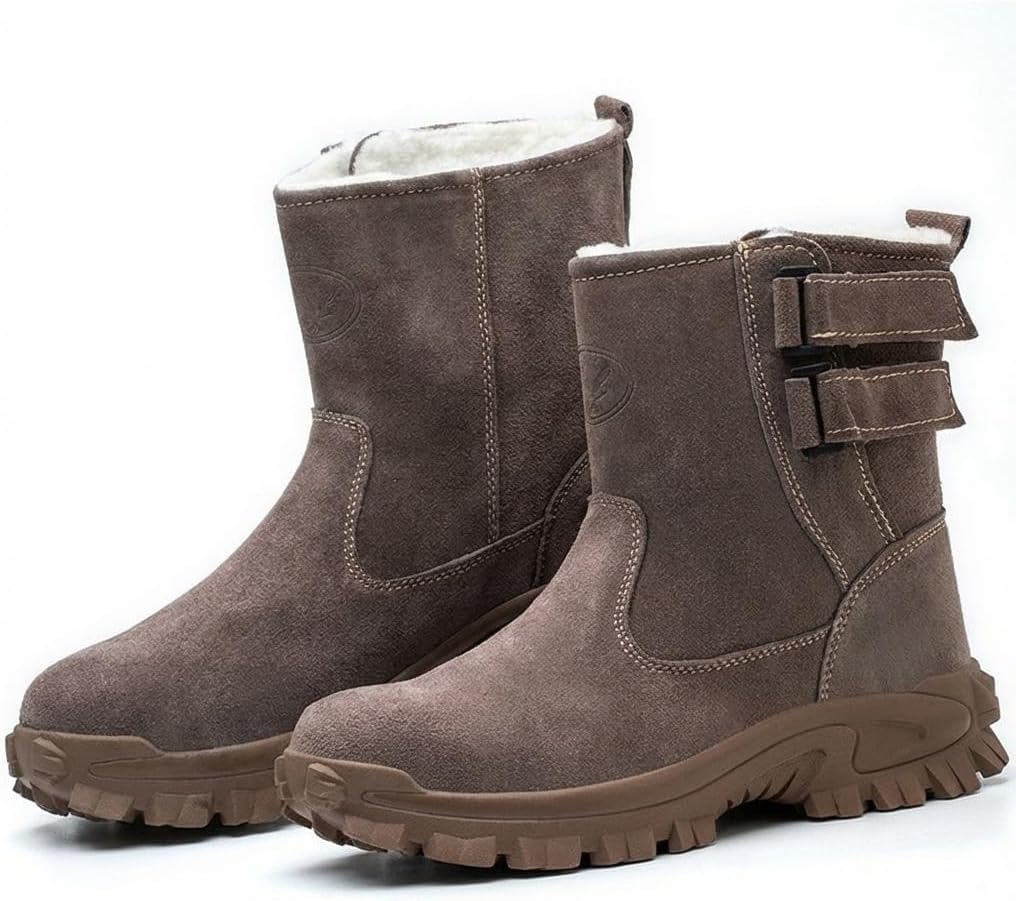 

Мужские ботинки FLOWERGIRR с стальным носком, высокой голенью, противо-прокольной подошвой, замшевой кожей, для промышленного строительства, хаки, размер US