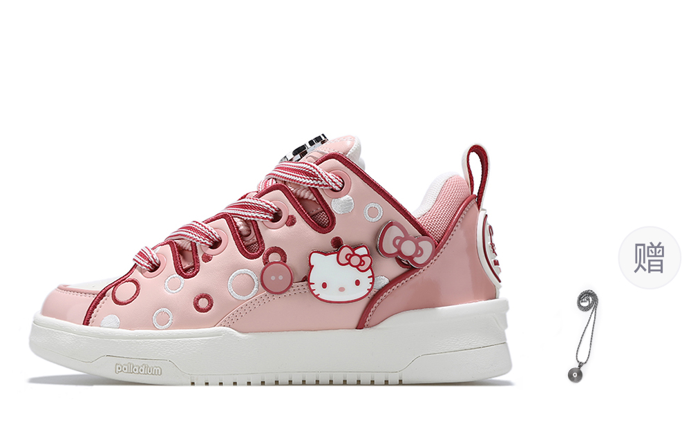 

Кроссовки Hello Kitty X palladium Skateboarding Shoes Women's Low-top Pink/White, розовый