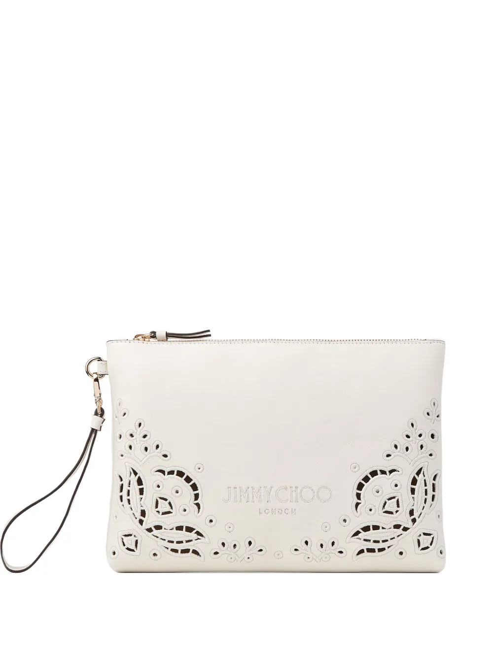 

Клатч на молнии JIMMY CHOO, белый