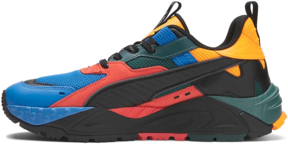 Мужские кроссовки PUMA RS-Track с цветной шнуровкой, повседневные - черные — фото 3