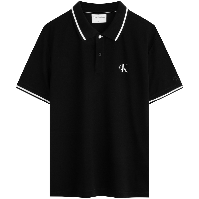 

Мужская прохладная поло с коротким рукавом Calvin Klein, YAF-Moon White