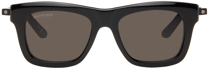 

Черные квадратные солнцезащитные очки Balenciaga, цвет Black/Black/Grey