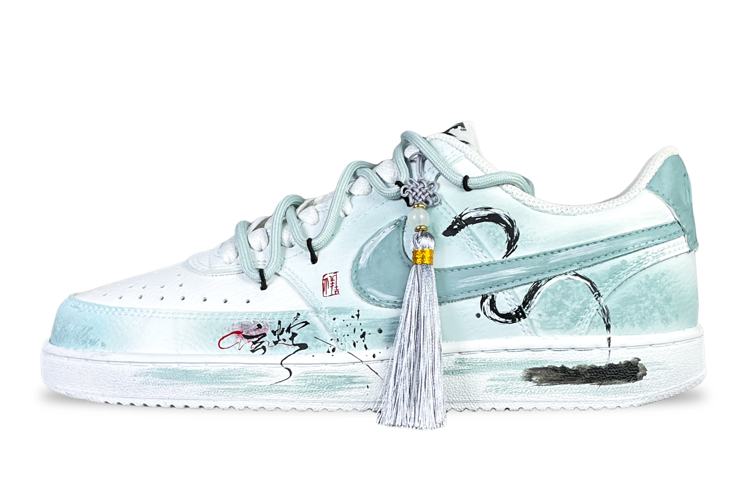 

Nike Кроссовки Court Vision 1 с низким верхом, противоскользящие, износостойкие, мужские, цвет голубой