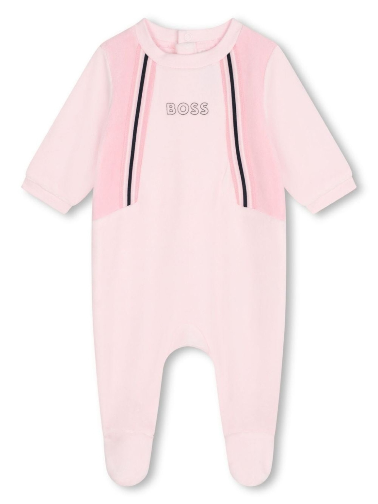 

BOSS Kidswear вышитый логотип babygrow, розовый