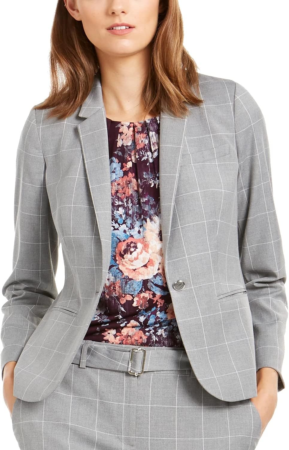 

Женский блейзер Calvin Klein с принтом в виде окон, Gray