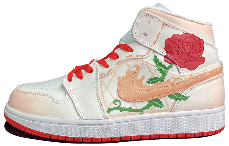 

Кроссовки Air JORDAN 1 Vintage Basketball Shoes Women's High-Top Pink White/Red