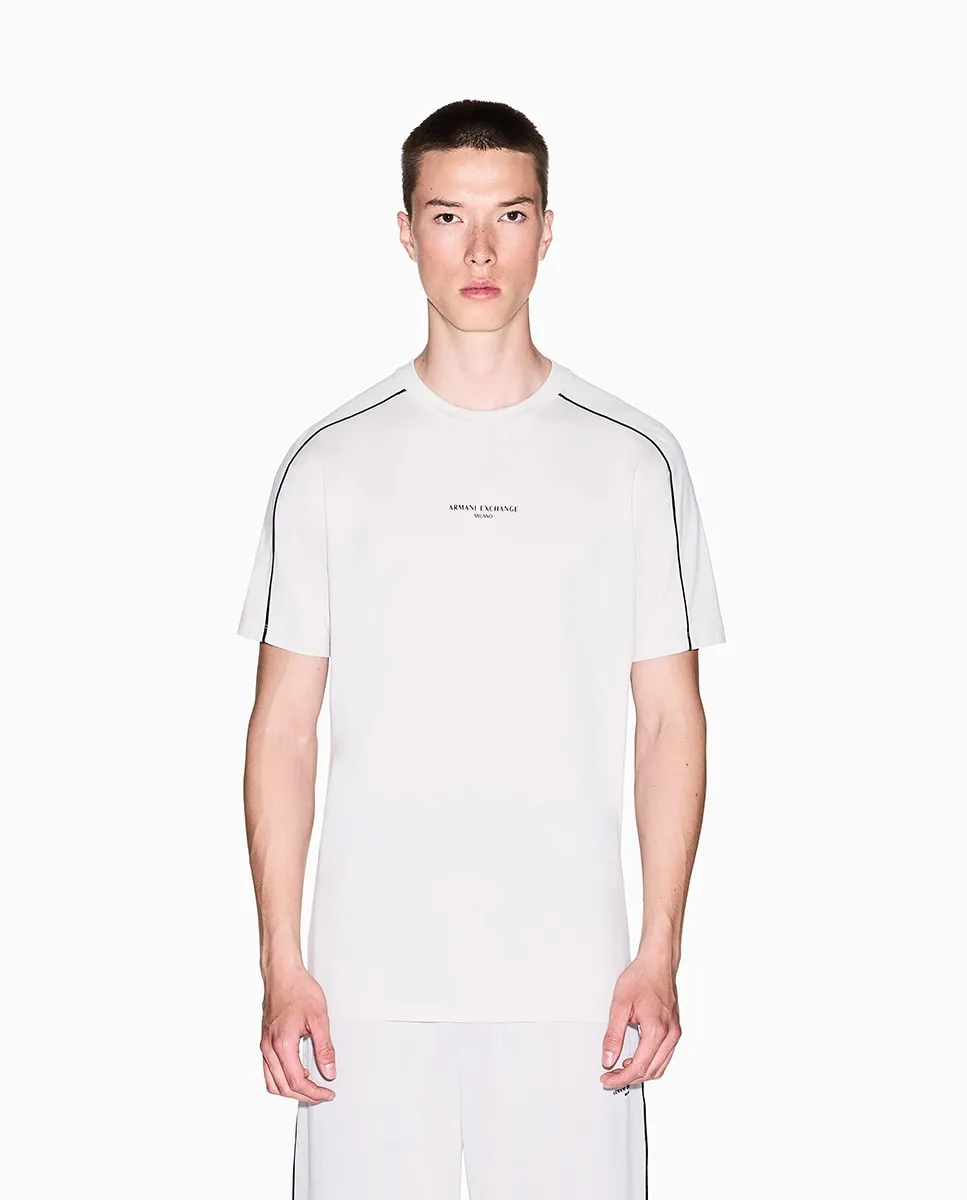 

Мужская футболка с коротким рукавом, обычного кроя Armani Exchange, светло-серый