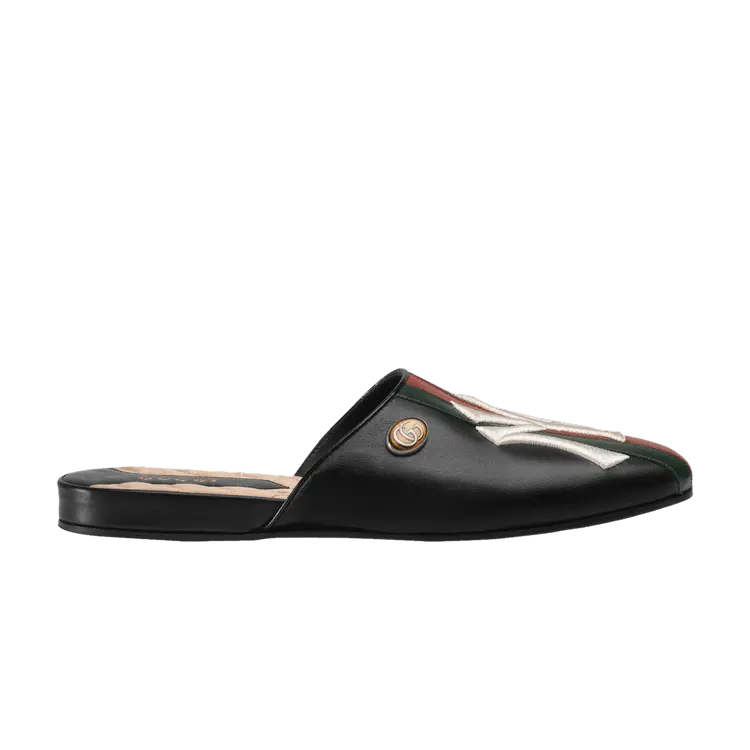 Кроссовки New York Yankees x Gucci Wmns Princetown Slipper 'Black', черный