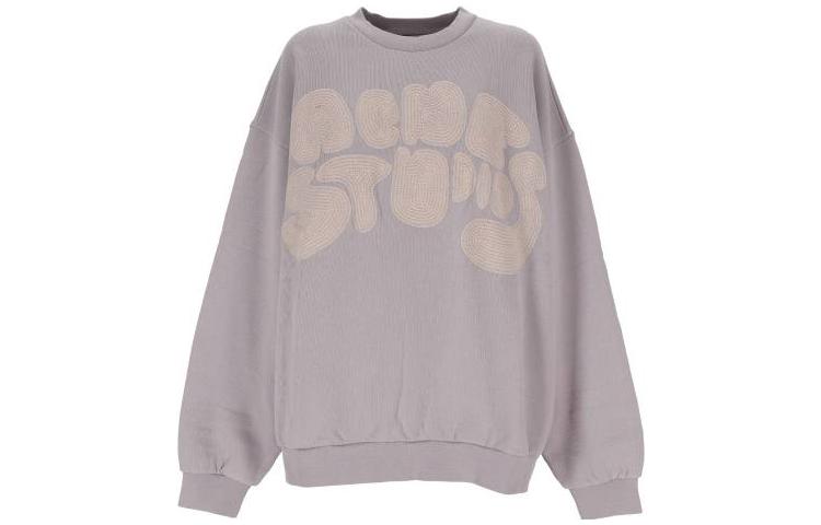 Свитшот с вышитым логотипом Bubble Acne Studios, фиолетовый — фото 2