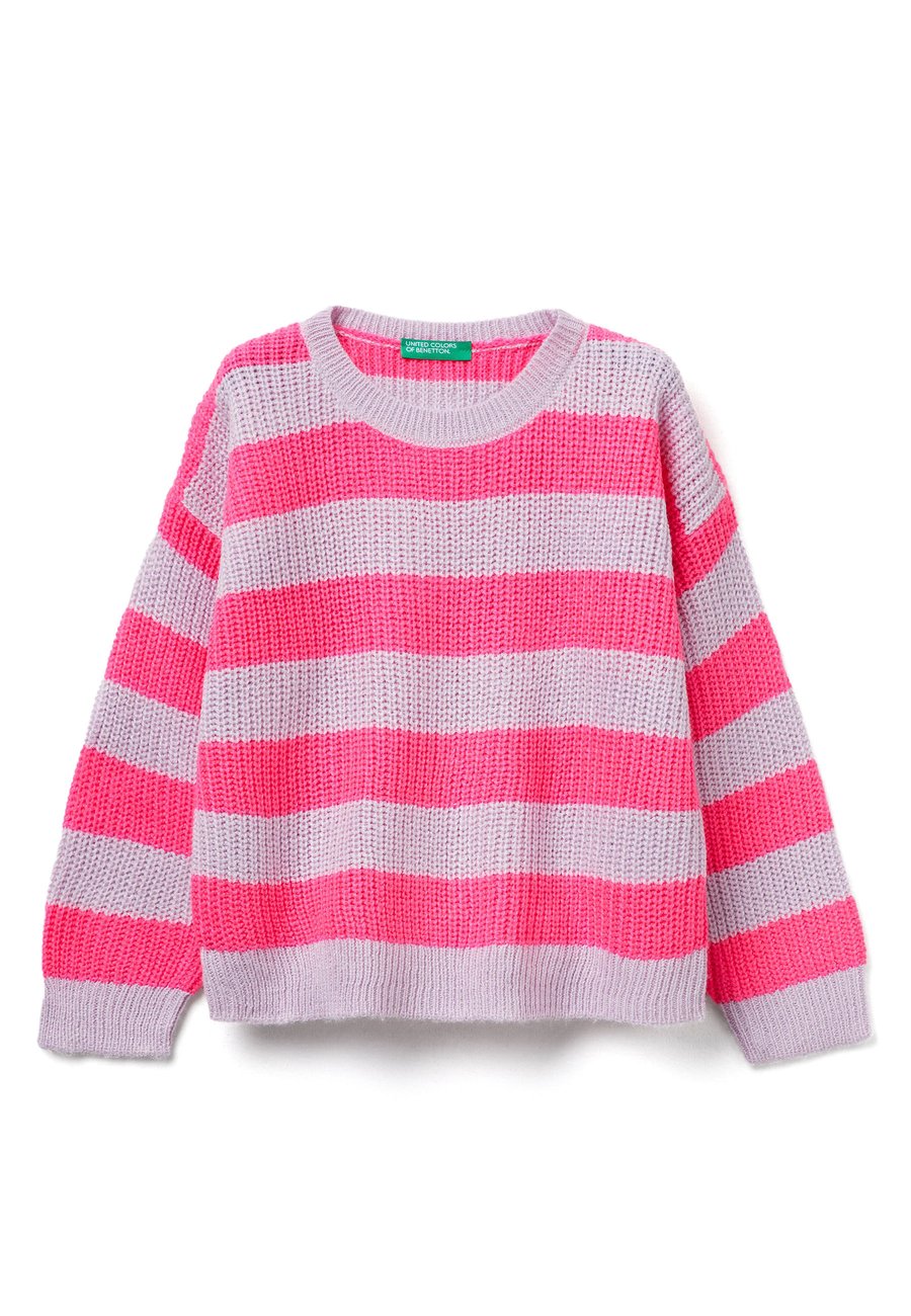

Джемпер United Colors of Benetton STRIPED SWEATER, Violet/Lilac
