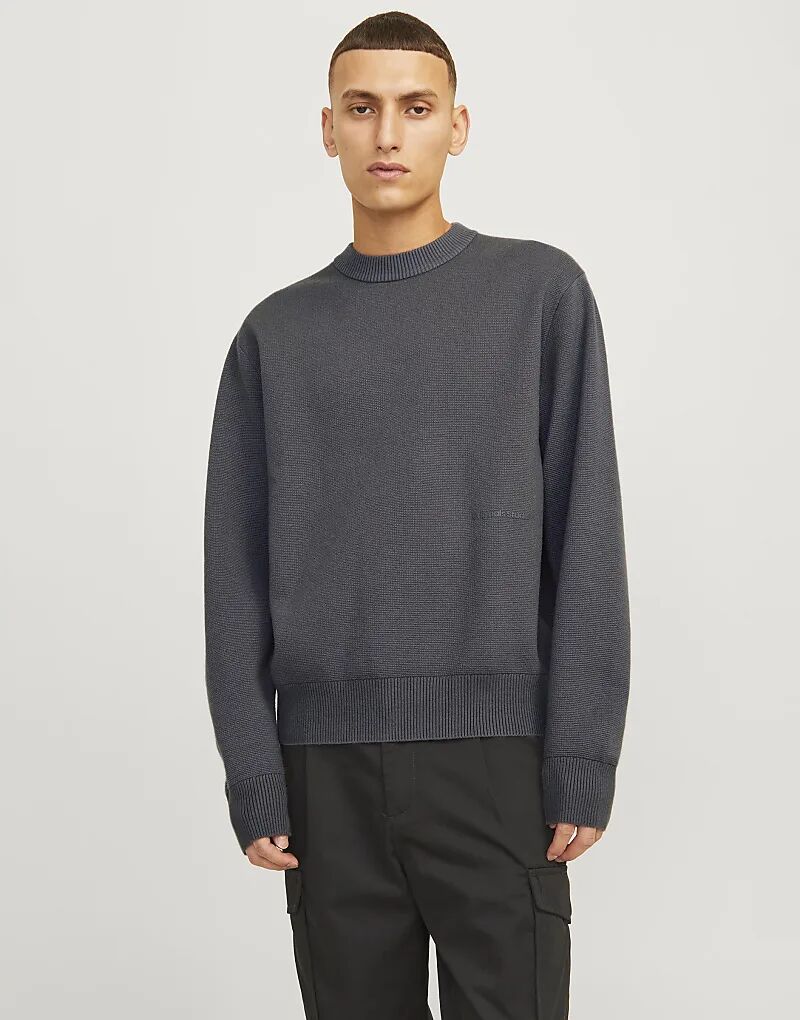 

Jack & Jones – Вязаный свитер в цвете iron gate серый