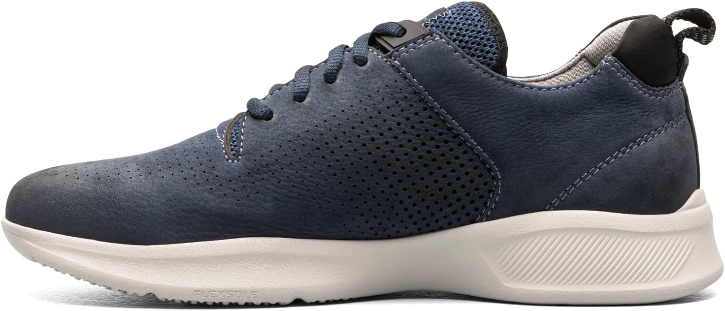Мужские кроссовки Florsheim, модель Studio Perf с шнуровкой, белый/синий/темно-синий — фото 4