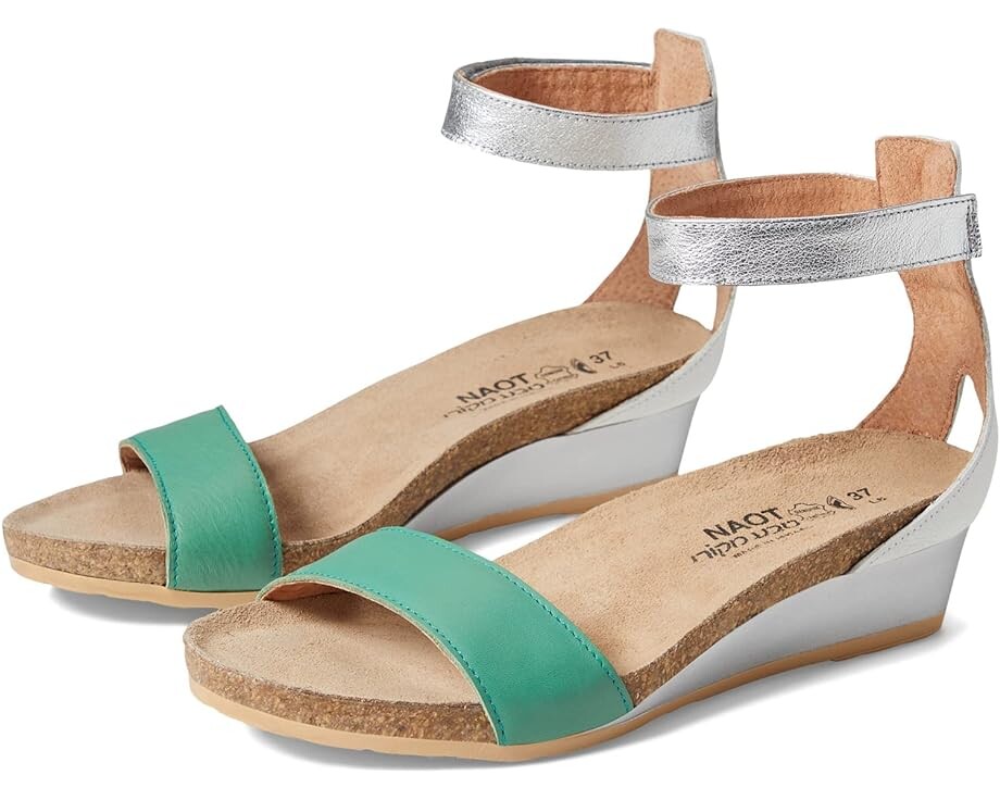 

Туфли Naot Pixie, цвет Soft Jade Leather/Soft White Leather/Soft Silver Leather