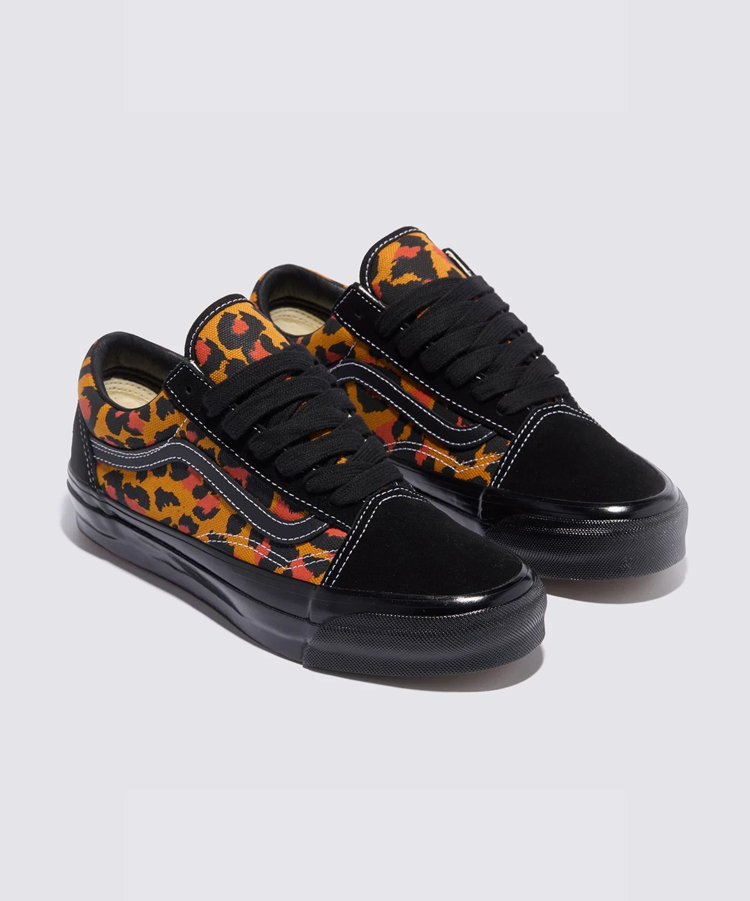 Унисекс кроссовки Vans Old Skool Леопардовые чёрные — фото 2