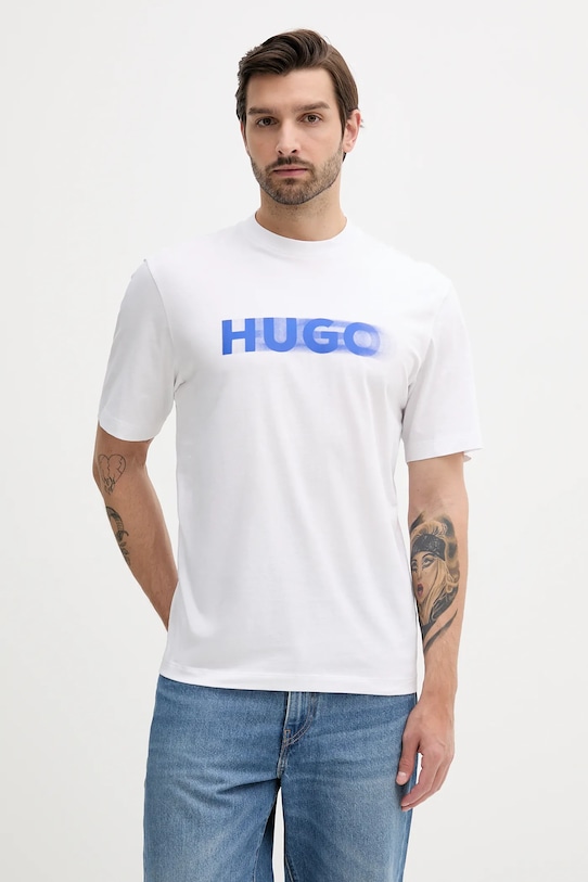 

Хлопковая футболка Hugo Blue, белый