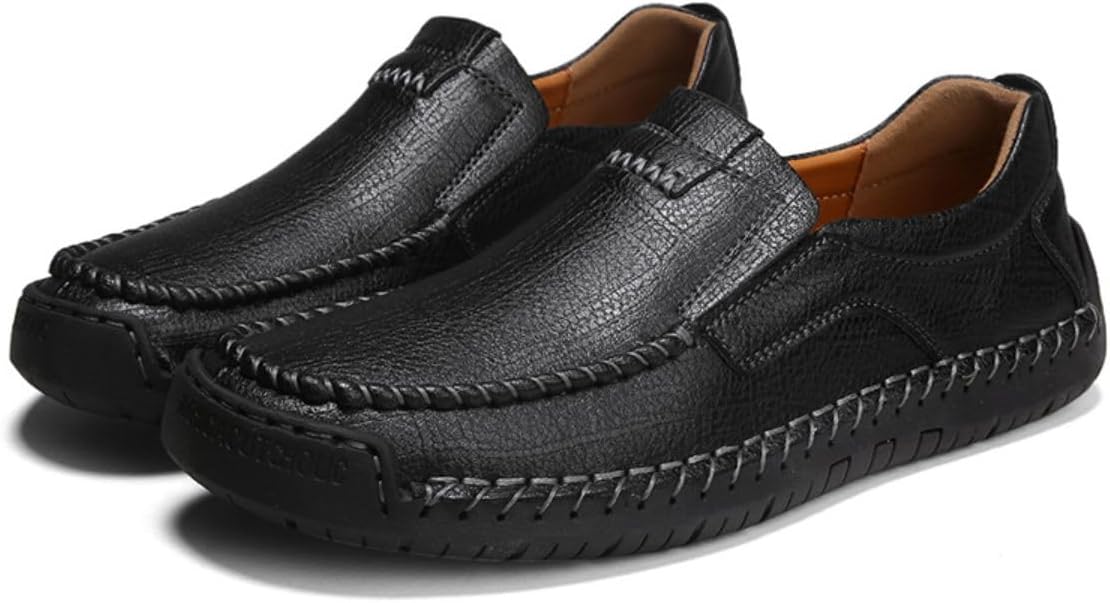 

Мужские туфли-лоферы без шнурков: мужская премиальная обувь из натуральной кожи Hesbiteul, черный