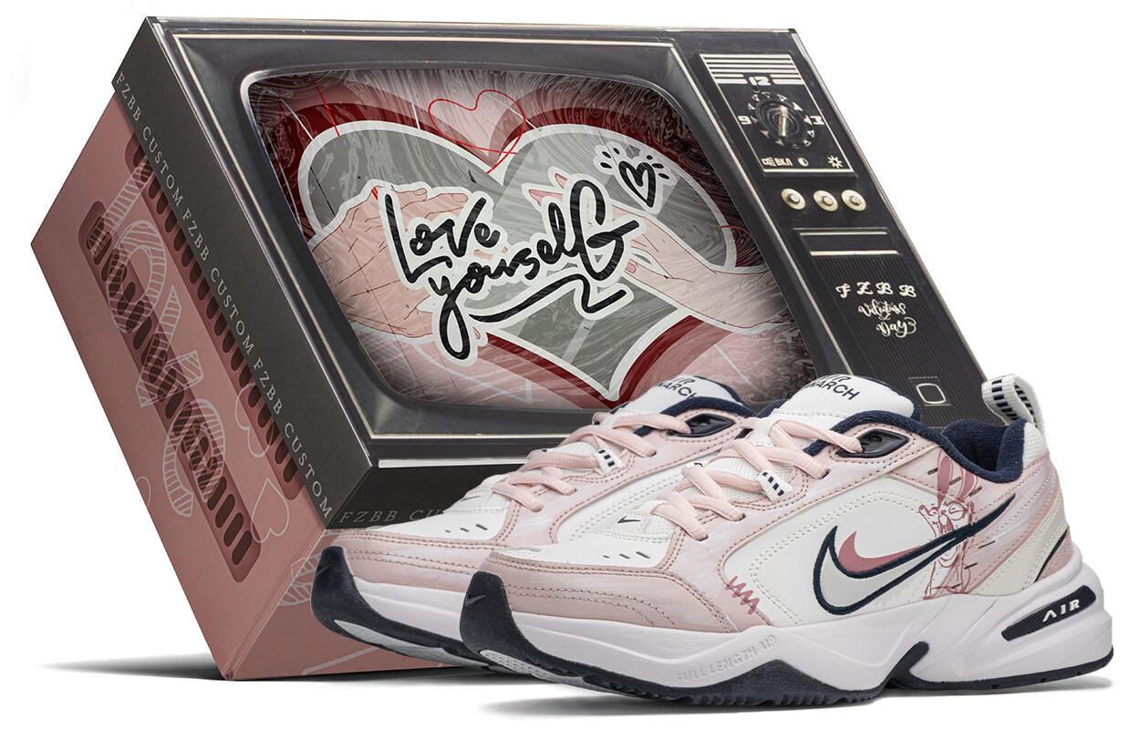 

Кроссовки Nike Air Monarch 4 Chunky Sneakers Unisex Low-top White/pink, белый