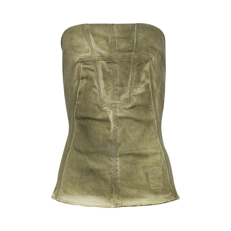 

Топ Rick Owens DRKSHDW Porterville Stretch Denim Bustier Top Sage, зеленый