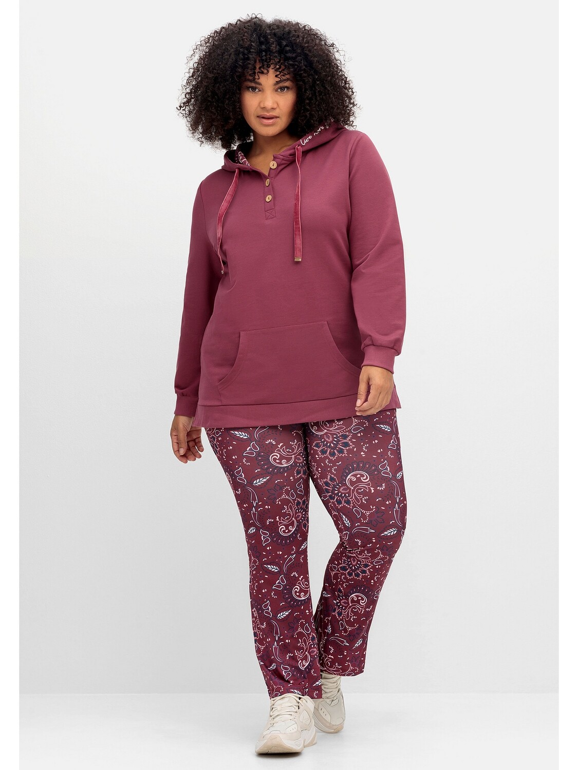 

Брюки sheego by Joe Browns Hose, цвет weinrot gemustert