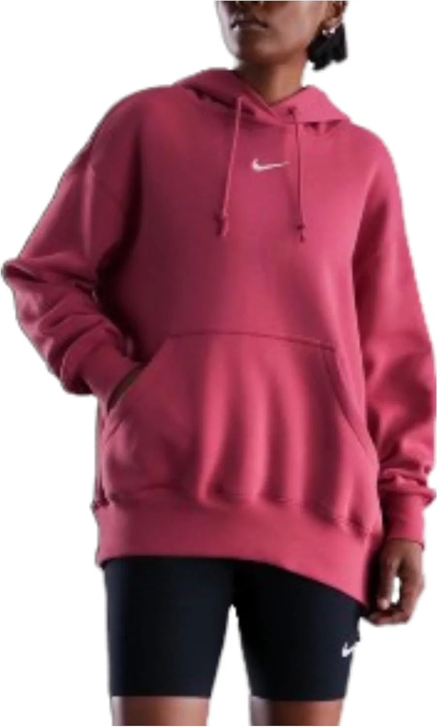 Толстовка женская Nike oversized, Sweet Beet/Sail