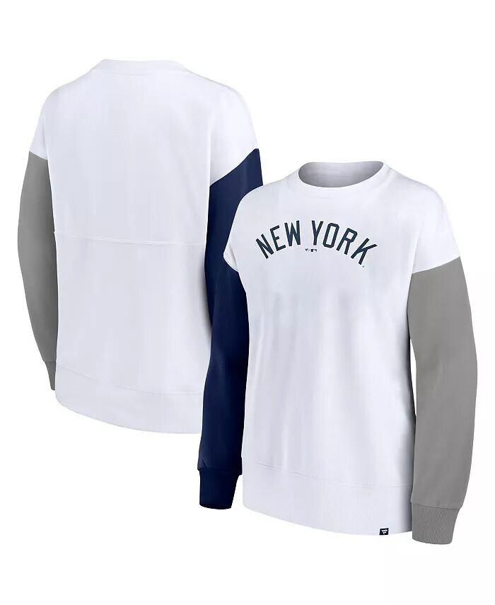 

Женская белая толстовка-пуловер New York Yankees Series Fanatics