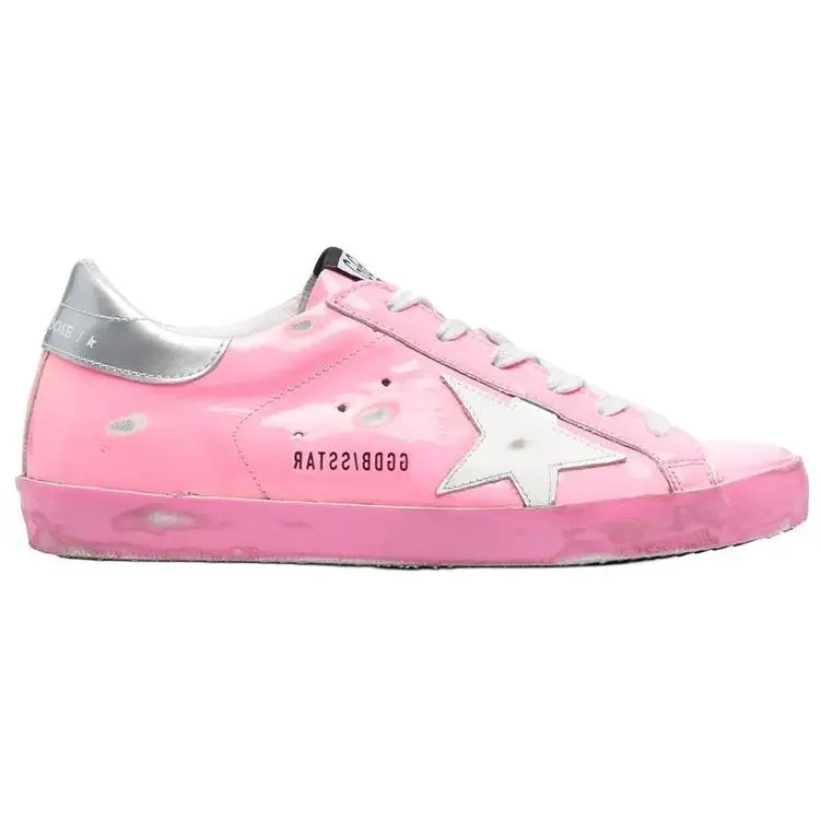 Кроссовки для скейтбординга Super-Star женские, низкие, розовые Golden Goose — фото 2