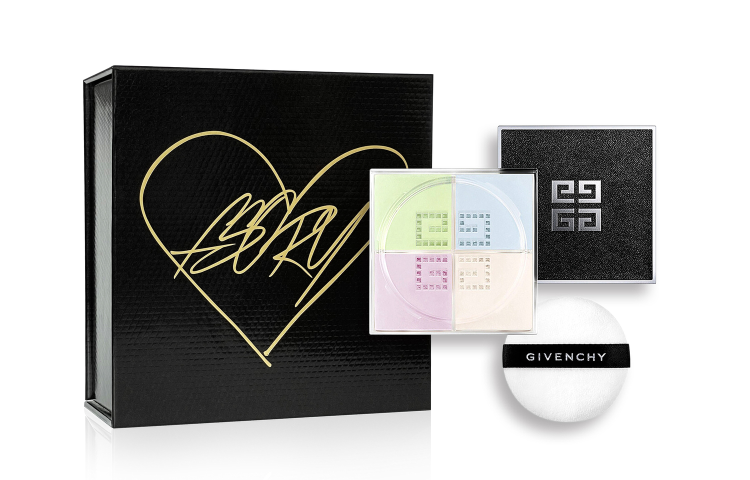 Givenchy Набор для макияжа Celebrity с рассыпчатой пудрой и четырёхсекционной сумкой в подарочной упаковке black gold — фото 3