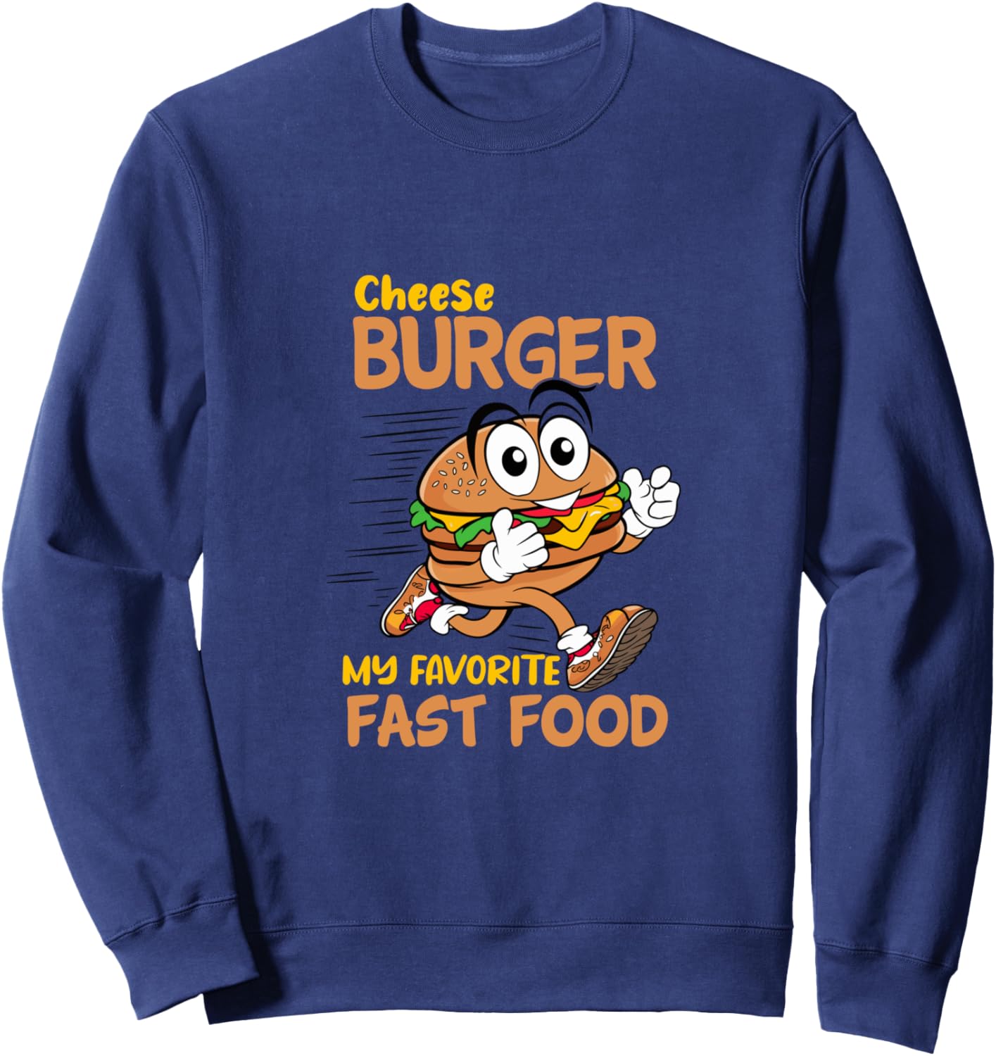 

Чизбургер. Моя любимая толстовка с надписью Фабрика Favorite Fast Food By As Co, темно-синий