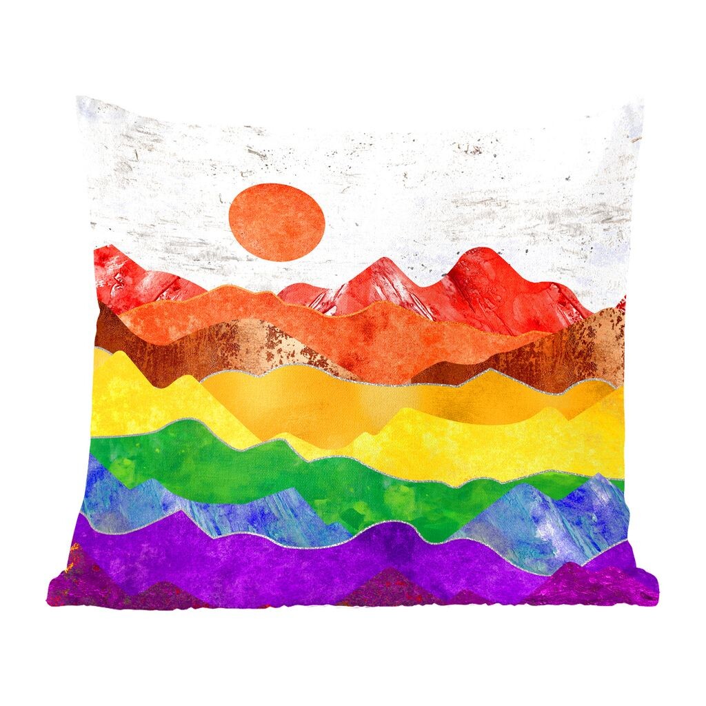 

Декоративная подушка MuchoWow Диванная подушка Декоративная подушка для гостиной 60 x 60 см Pride - Радуга - Gay - Чехол на подушку - Хлопчатобумажная ткань - Декоративные наволочки