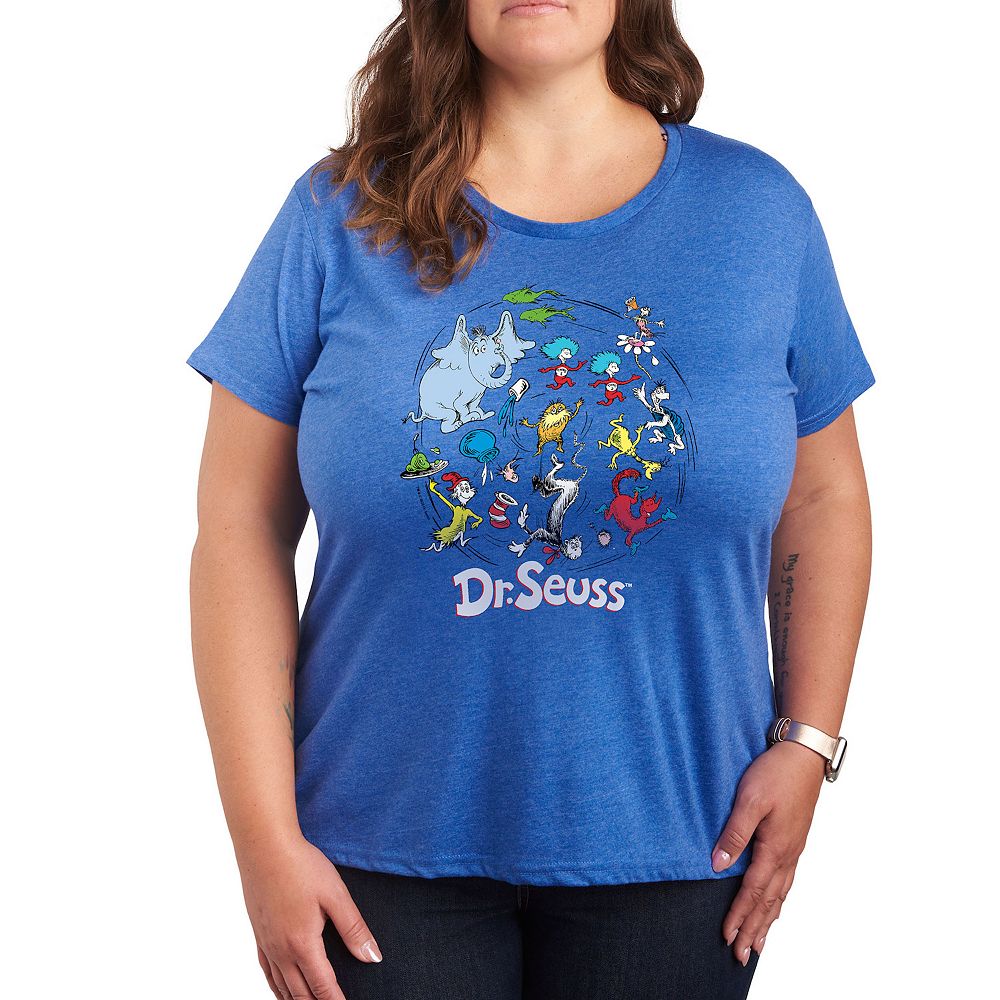 

Футболка с рисунком Plus Dr. Seuss Licensed Character, цвет Heather Royal Blue