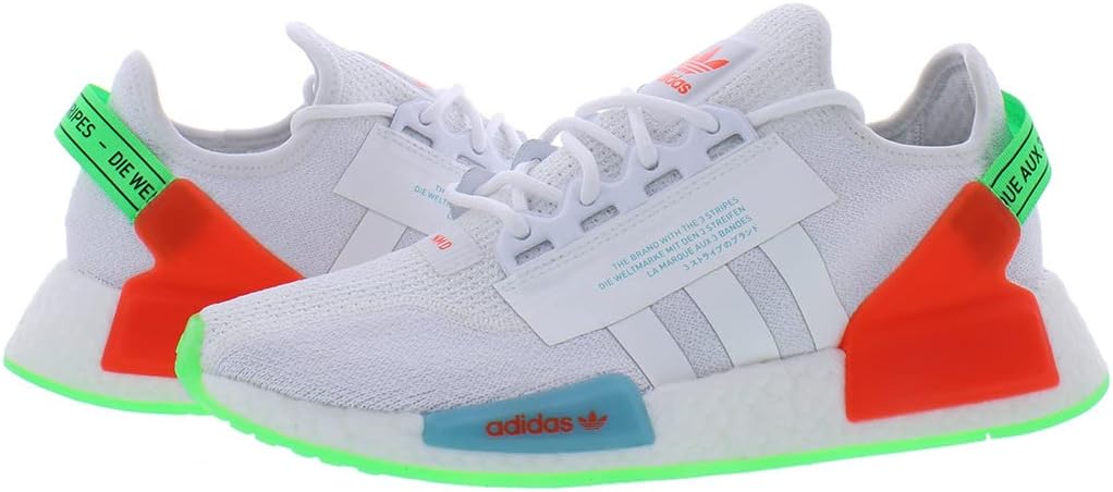 Мужские кроссовки Adidas NMD R1 V2, белый/зеленый — фото 2
